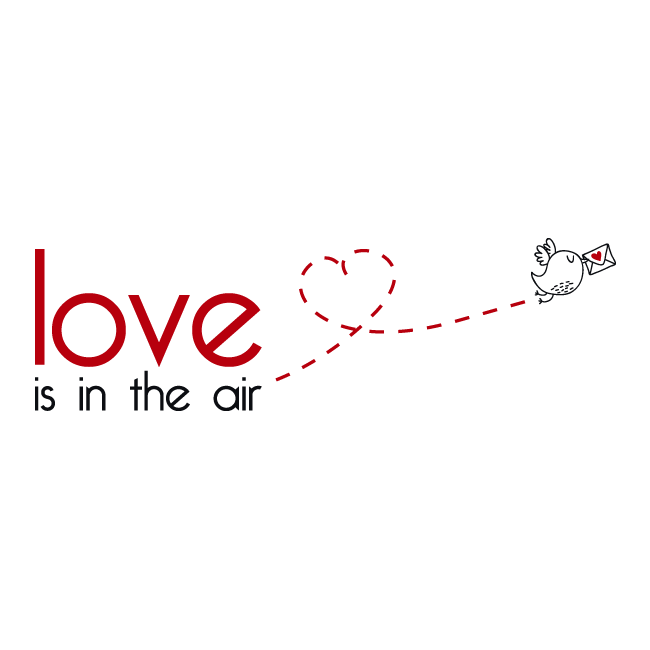 Love Is In The Air Vector PNG HD Isolated