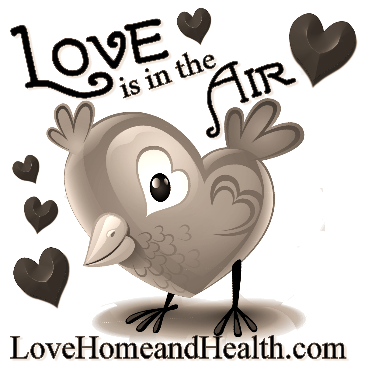 Love Is In The Air Vector PNG Isolated Clipart