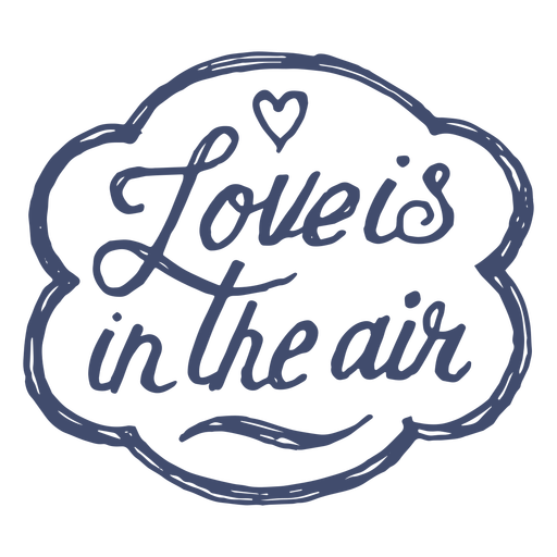 Love Is In The Air Vector PNG Isolated Picture