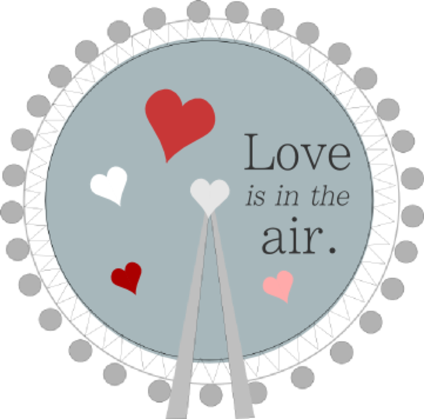Love Is In The Air Vector PNG Pic