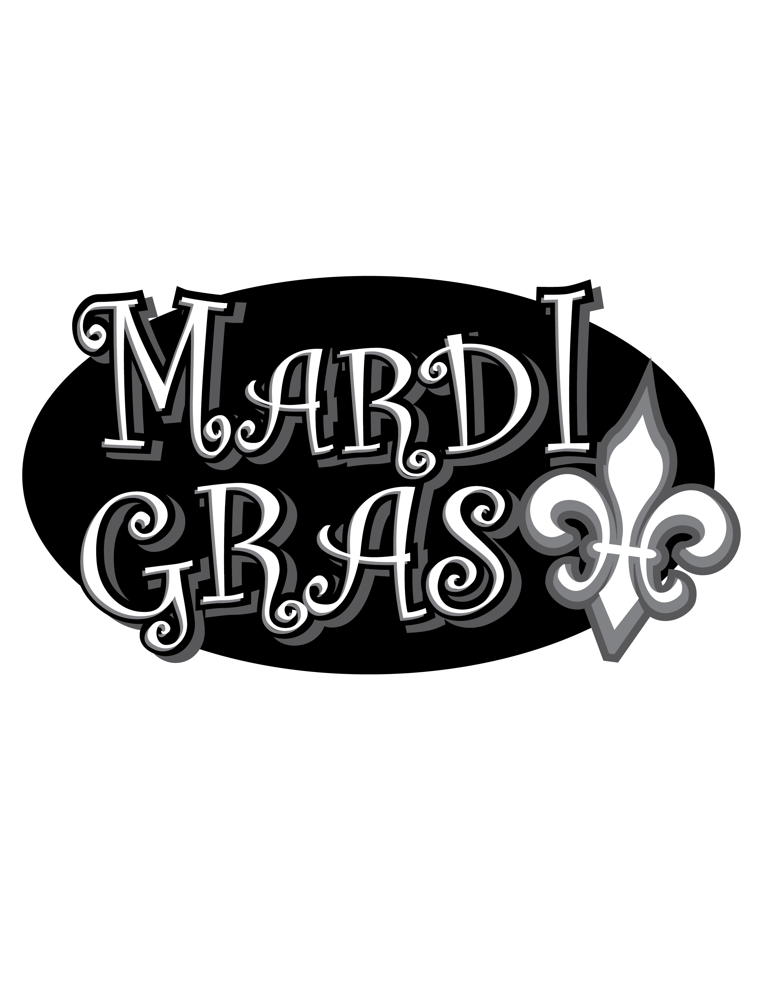 Mardi Gras Logo PNG Isolated HD