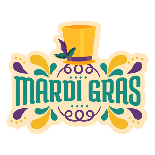 Mardi gras logo PNG isolé photo