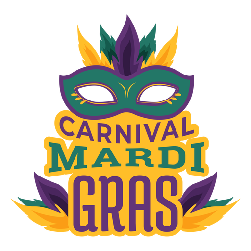 Mardi Gras Logo Transparent PNG