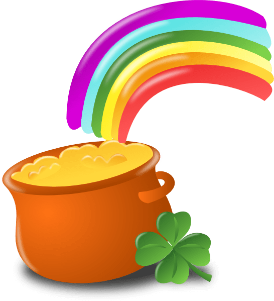 Pot Of Gold Rainbow PNG Pic