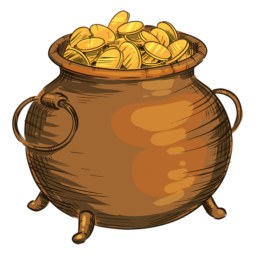 Pot Of Gold Vector PNG Free Download
