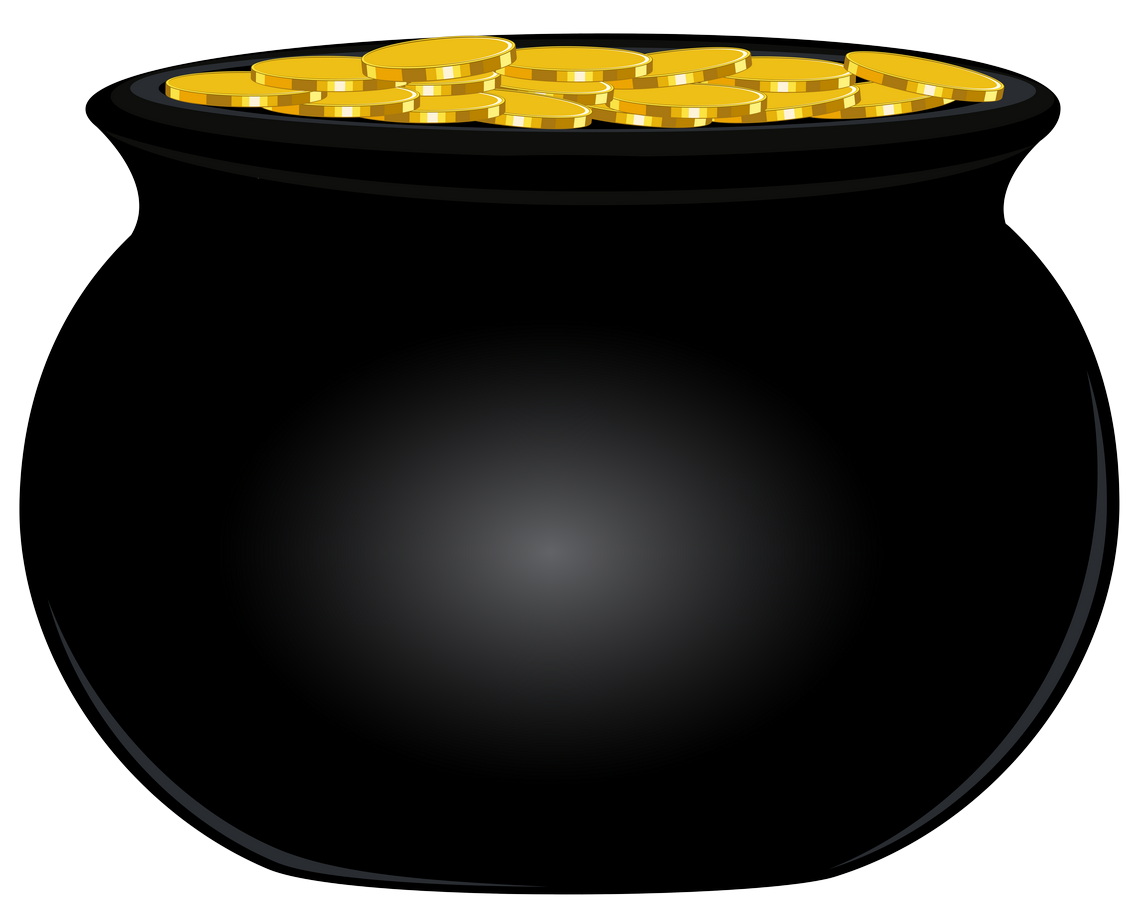 Pot Of Gold Vector PNG Isolated Photos