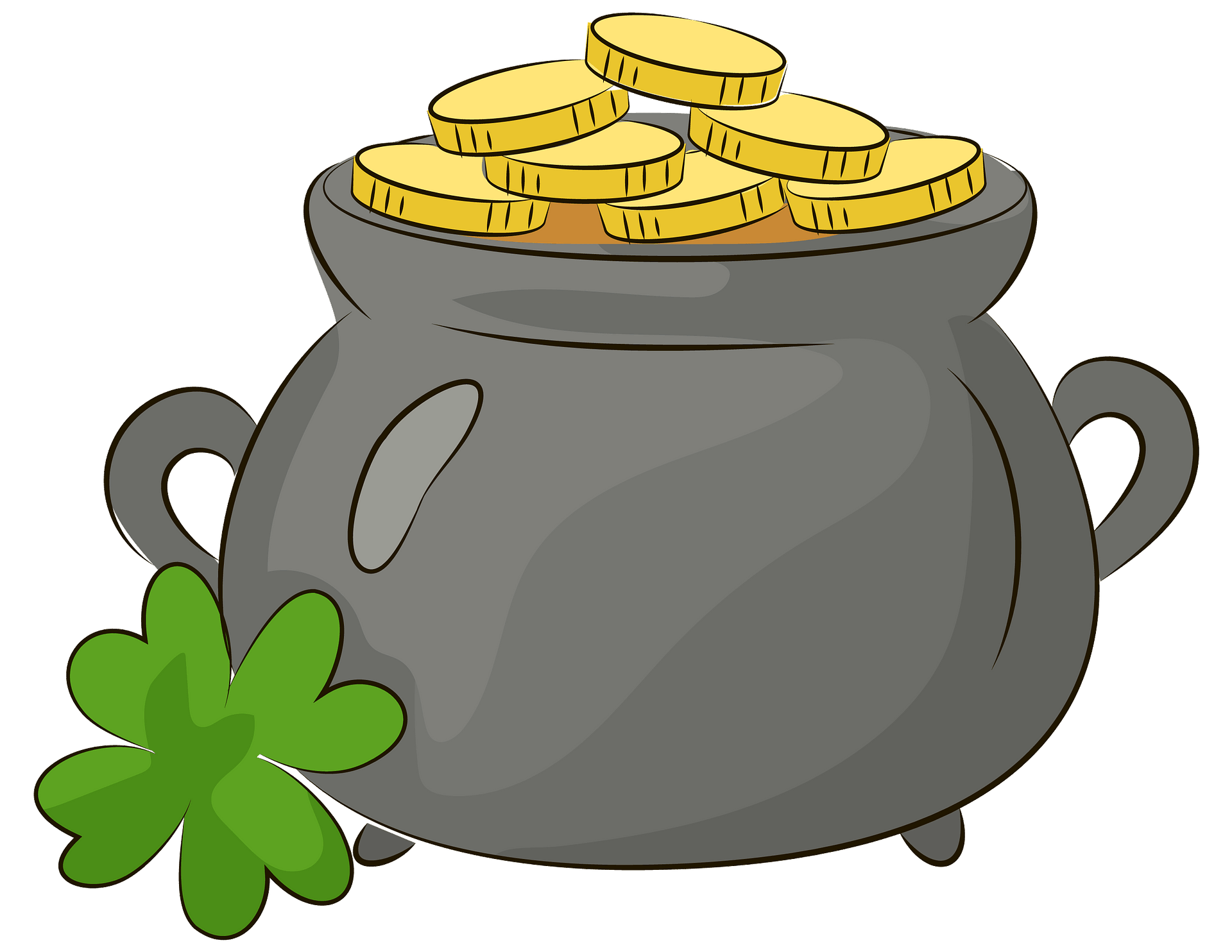 Browse and download free Pot Of Gold Vector PNG Photos available in high-qu...