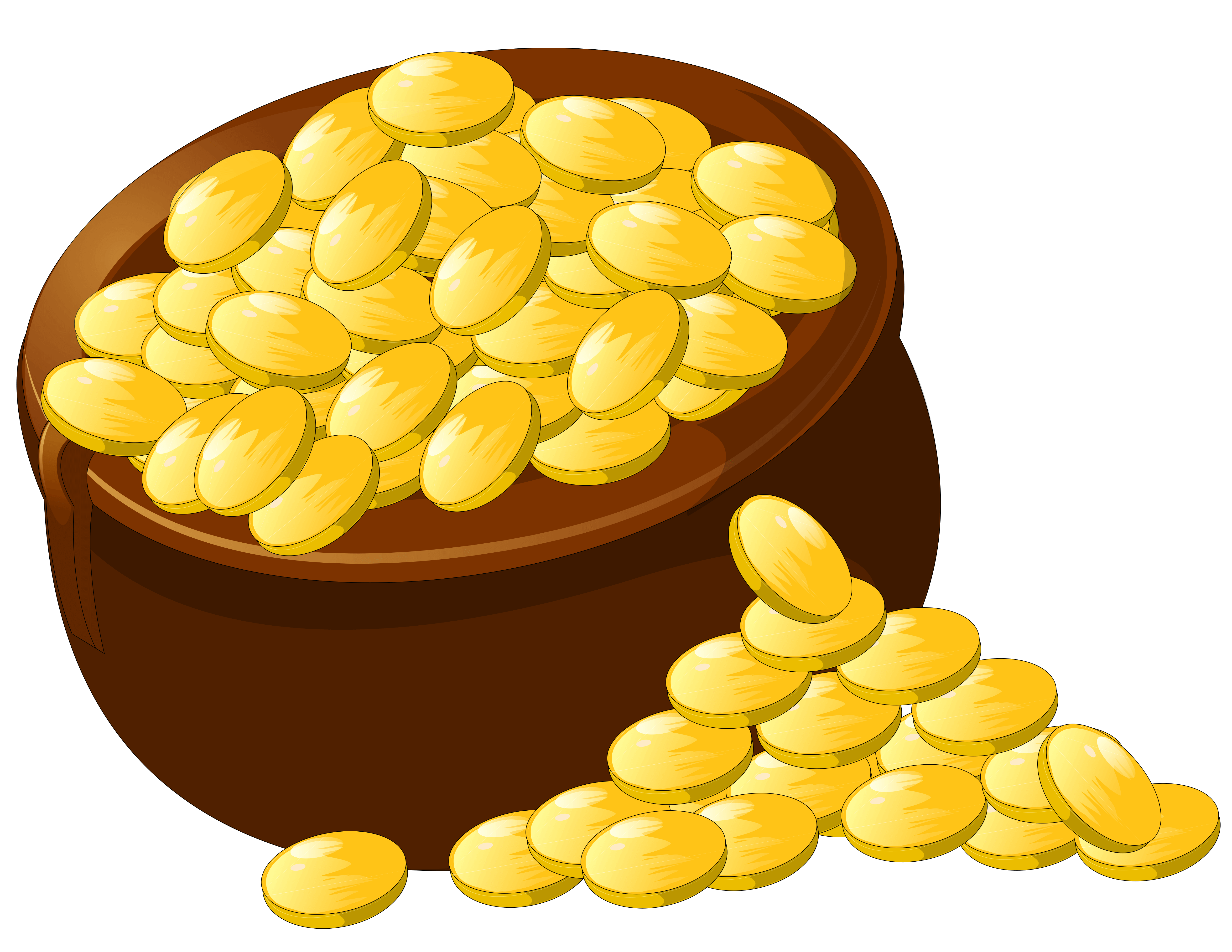 Pot Of Gold Vector PNG Pic