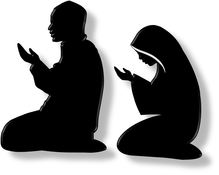 Prayer Silhoutte PNG Isolated Pic