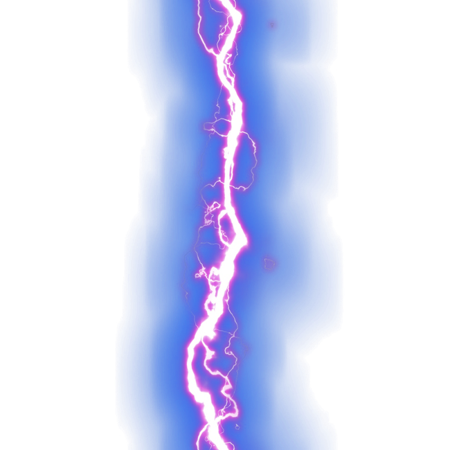 Реалистичная молния PNG Изолированная картинка