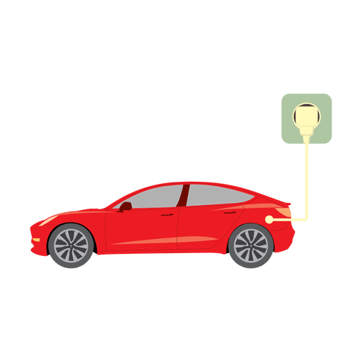 Ang Red Tesla car PNG hd ay nakahiwalay