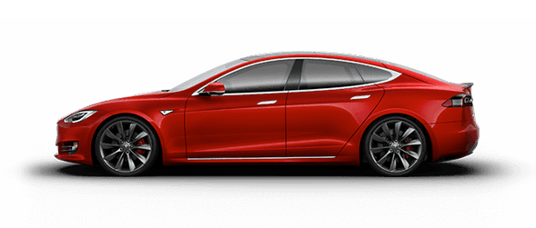 Kırmızı Tesla araba PNG Fotoğraf