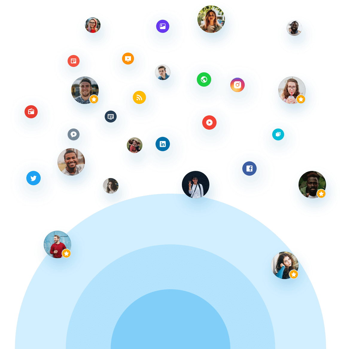 دائرة الوسائط الاجتماعية PNG معزولة ملف