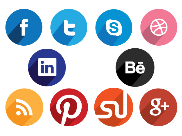 Set del cerchio dei media sociali PNG Trasparente