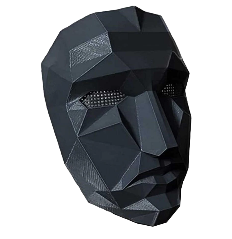 SQUID Game Black Mask PNG Foto