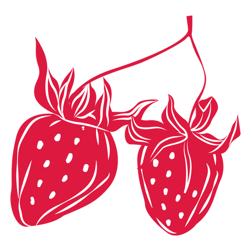 Strawberries Vector PNG Pic
