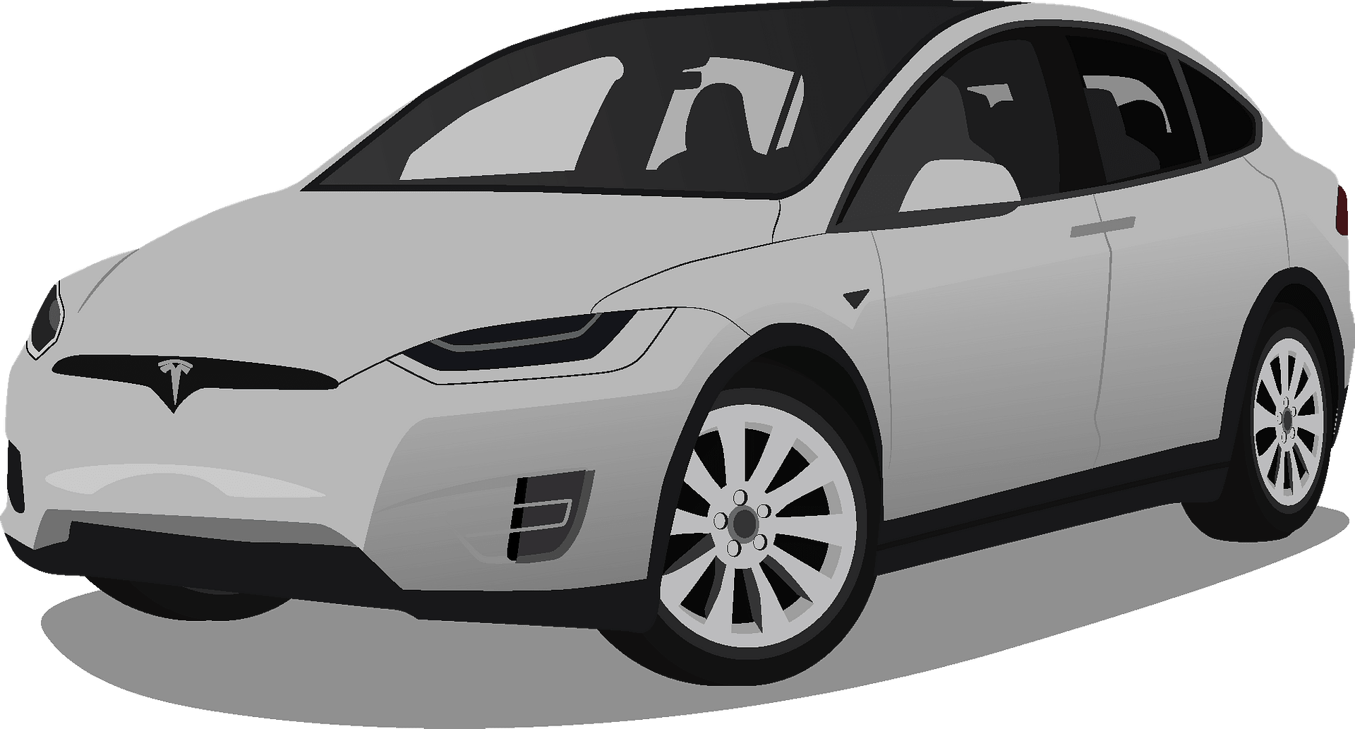 Tesla Auto PNG isoliertes Bild