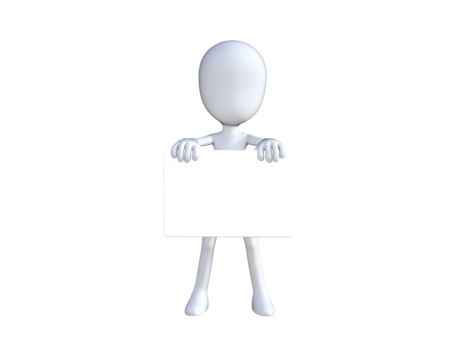 White 3D Figure Man PNG HD Isolated