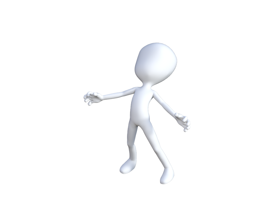 Figure 3D blanc homme PNG Isolated HD
