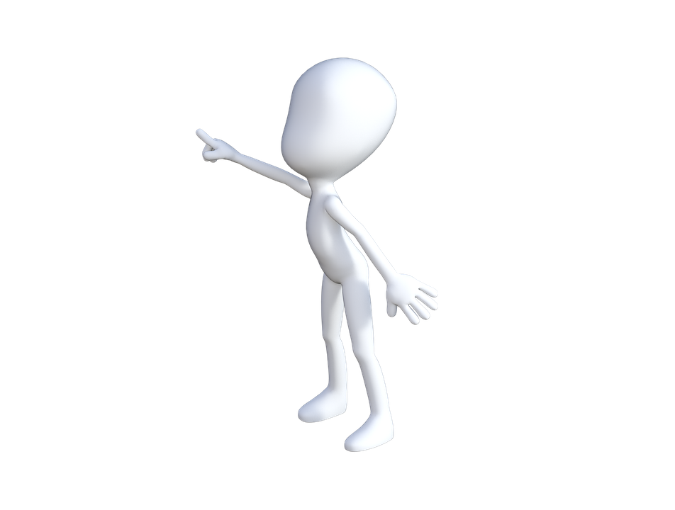 White 3D Figure Man PNG Isolated Pic