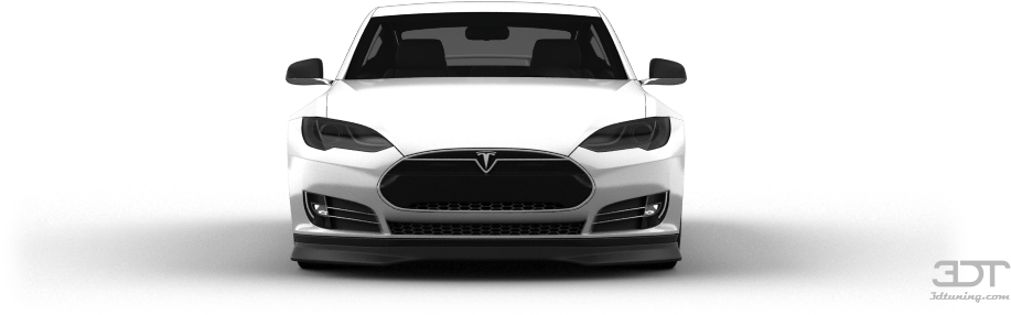 White Tesla Car PNG HD
