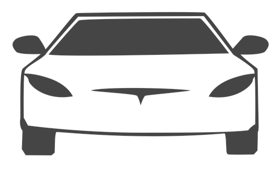 Beyaz Tesla araba PNG resim