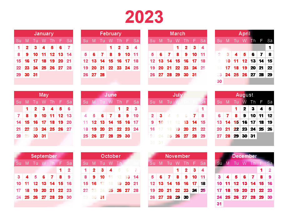 Year 2023 Calendar PNG Clipart