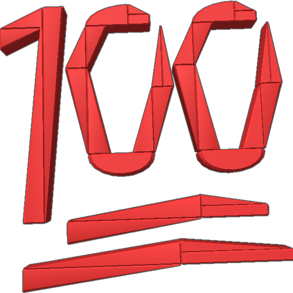 100 Emoji PNG File