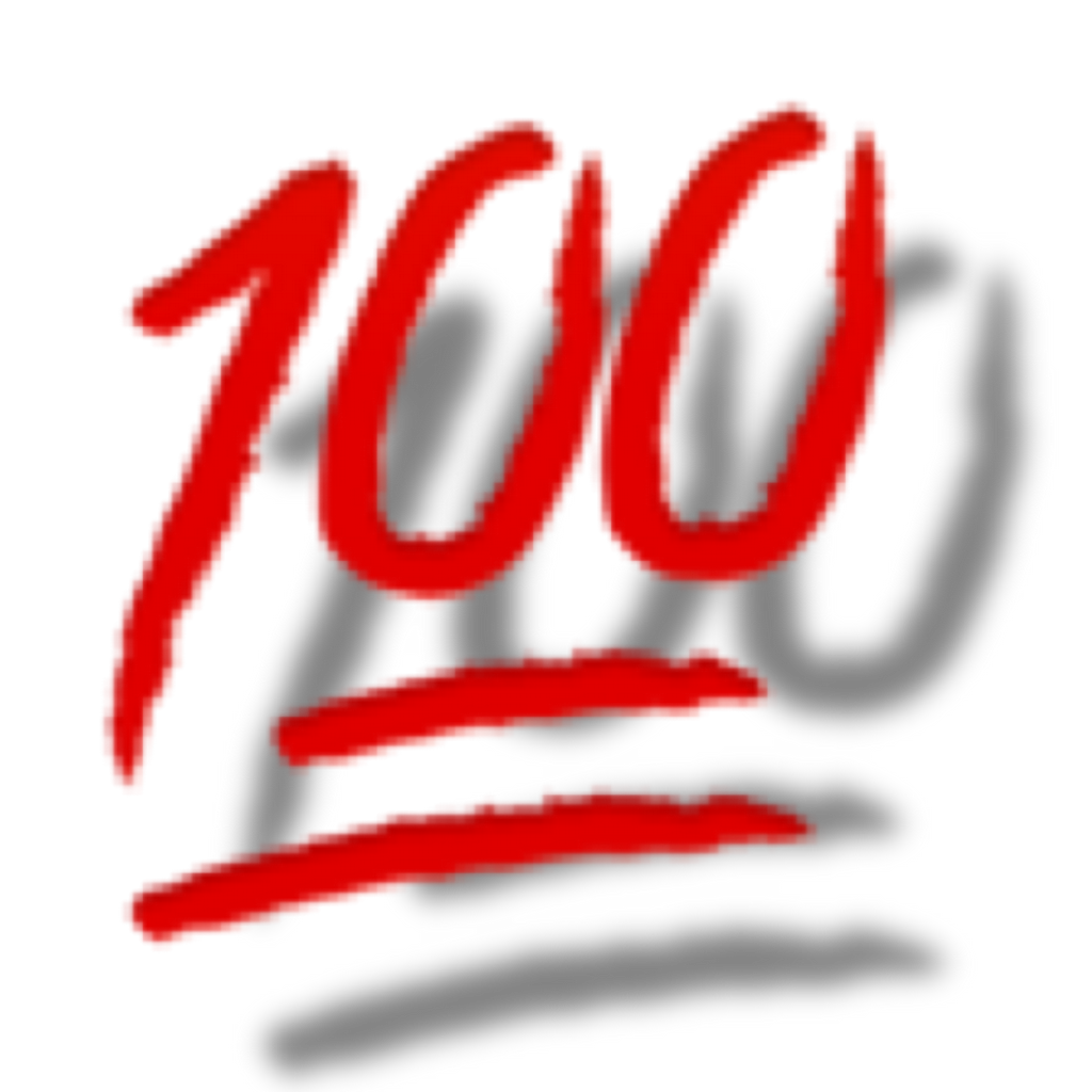 100 Emoji PNG Isolated Photo
