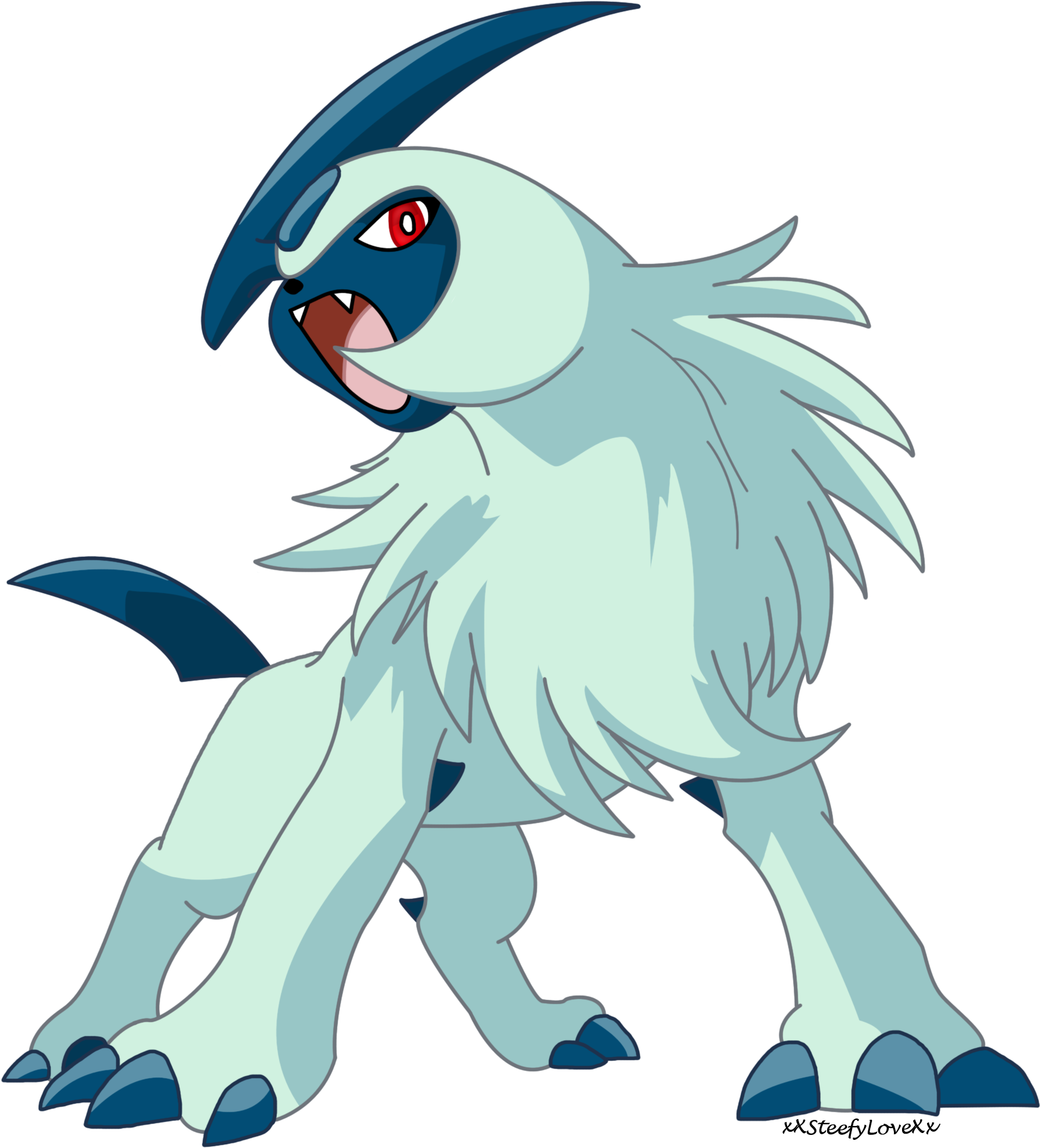 Absol Pokemon PNG Isolated Clipart