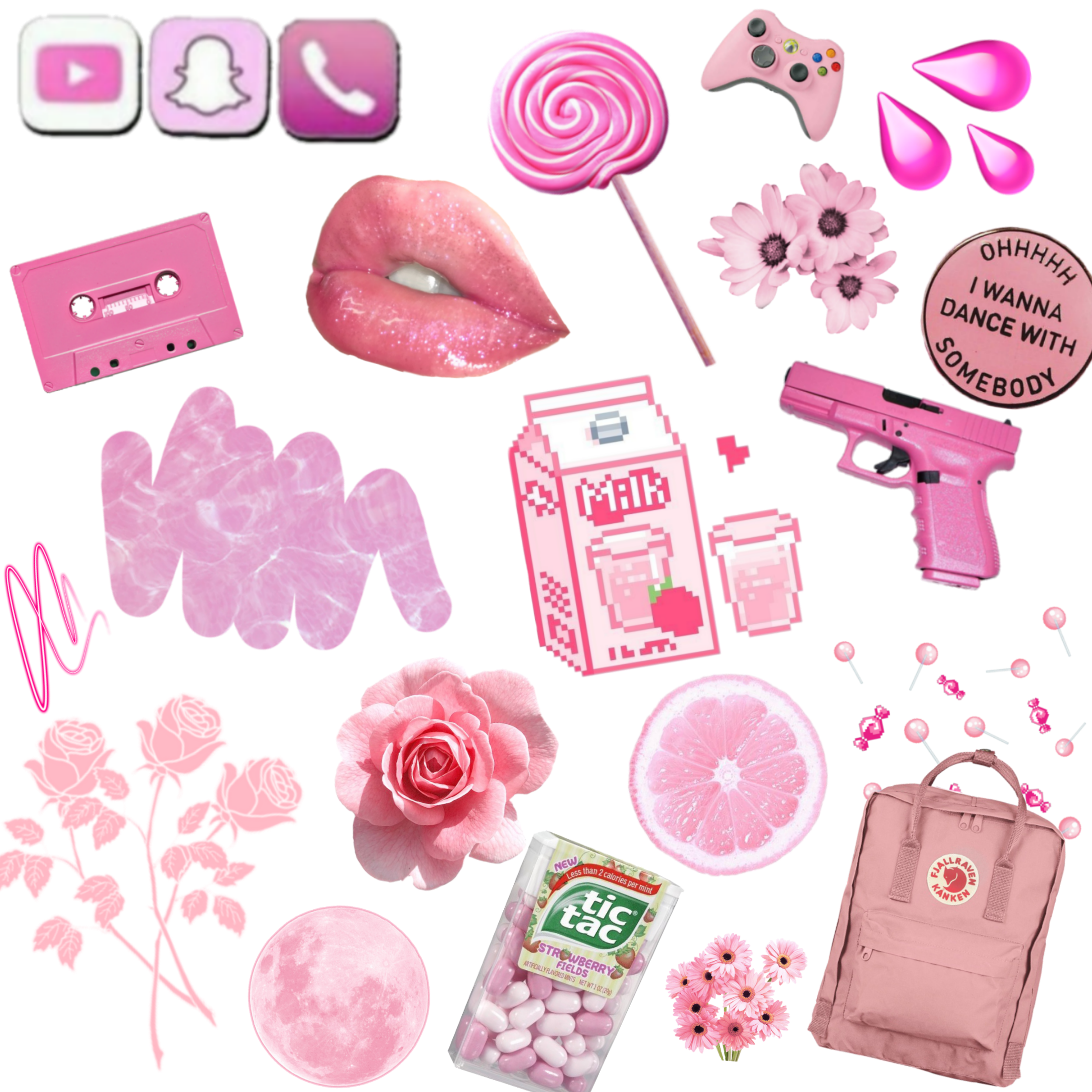 Aesthetic Theme Girly PNG Isolated File