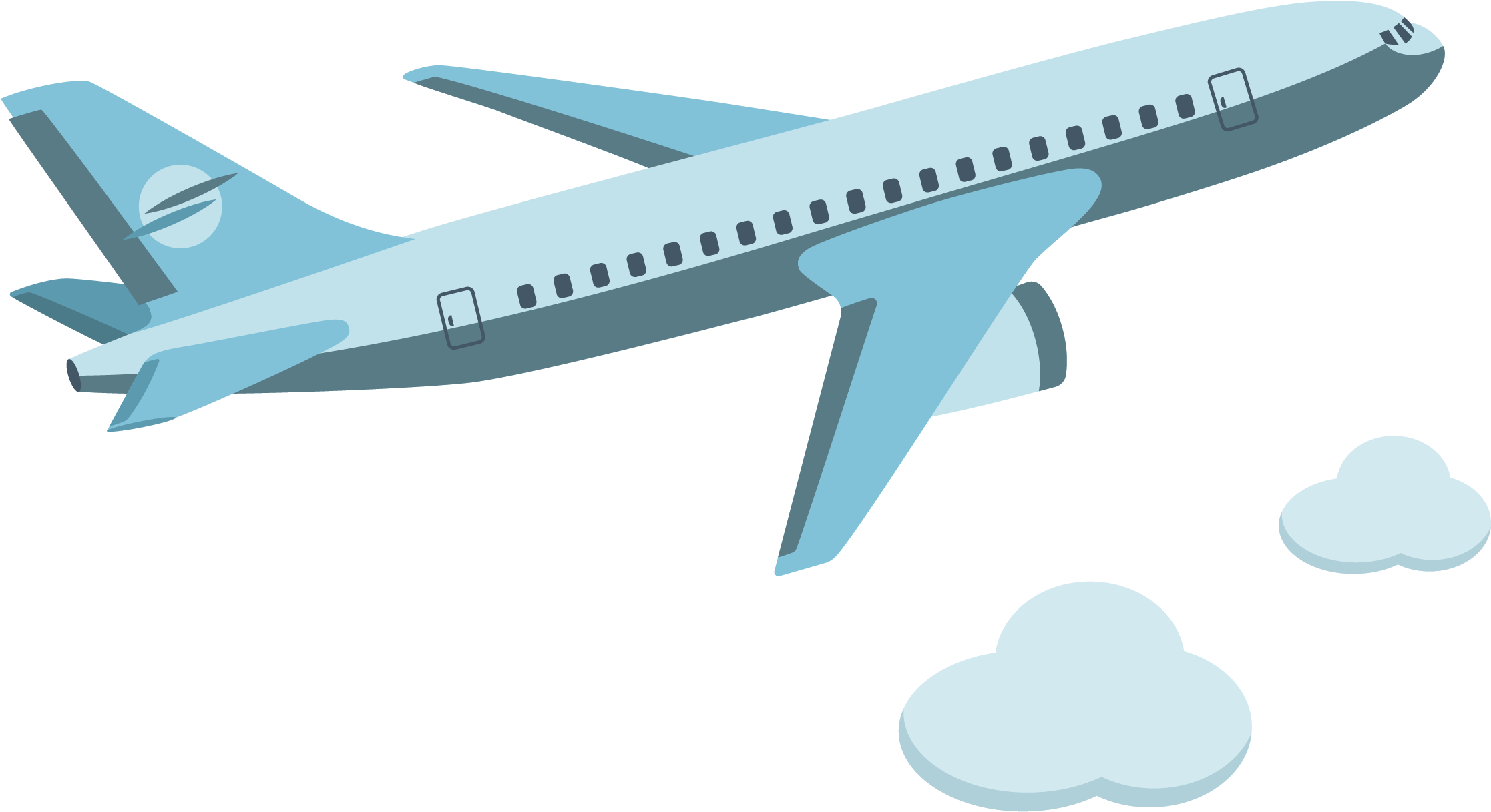 Aesthetic Theme Plane PNG Image