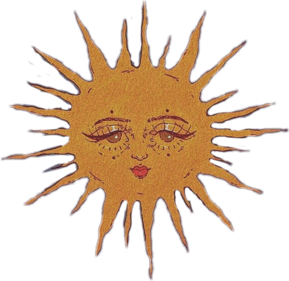 Aesthetic Theme Sun PNG Isolated File