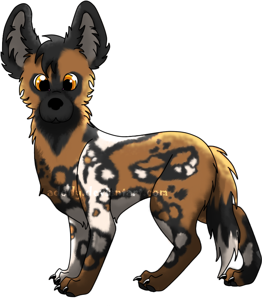 African Wild Dog PNG HD