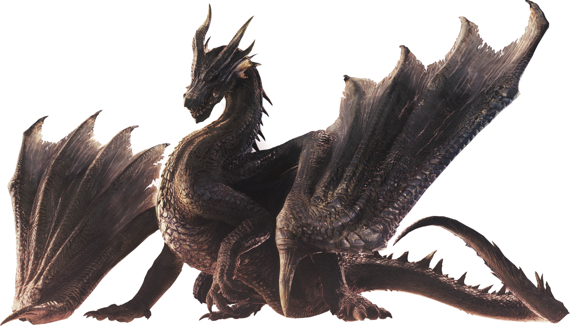Ancient Black Dragon PNG Isolated HD