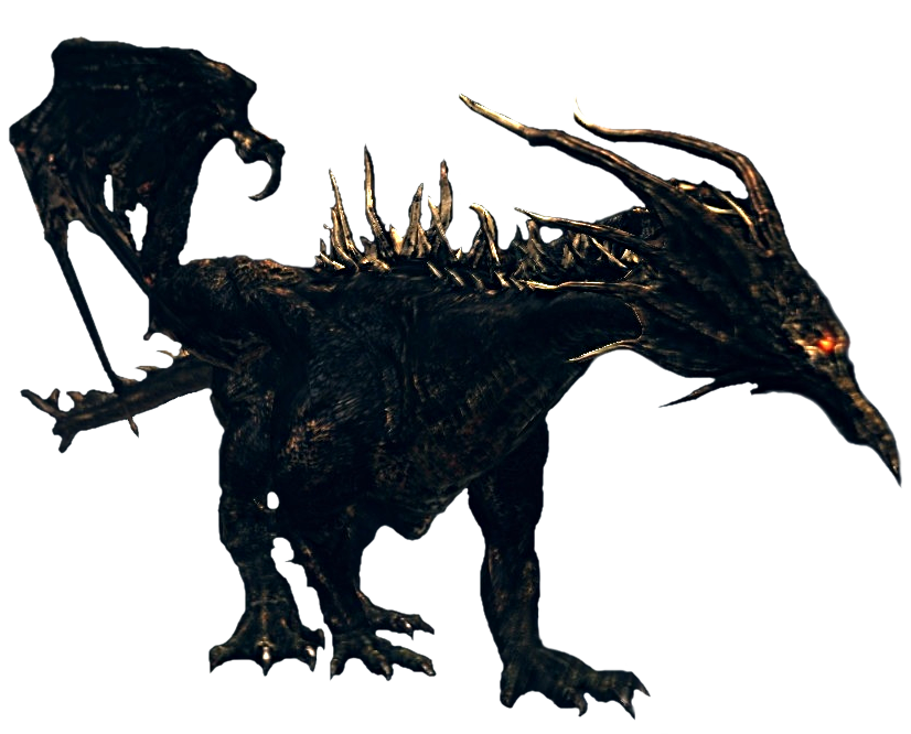 Ancient Black Dragon PNG Transparent
