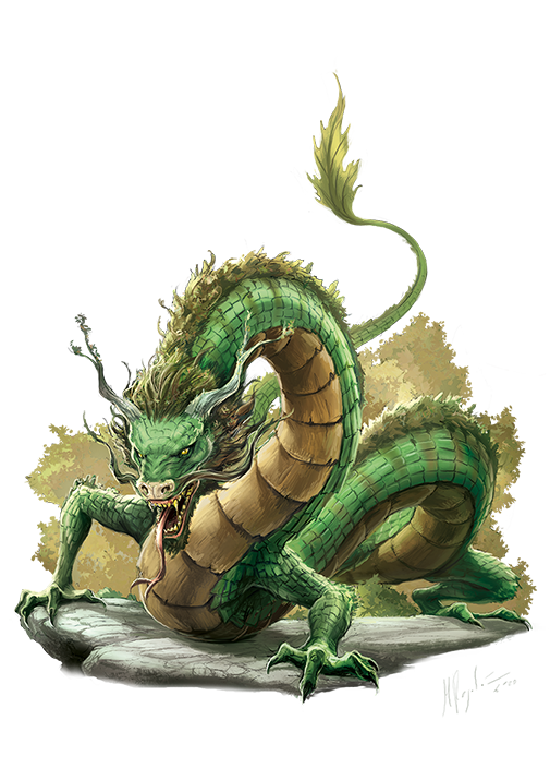 Ancient Green Dragon PNG HD