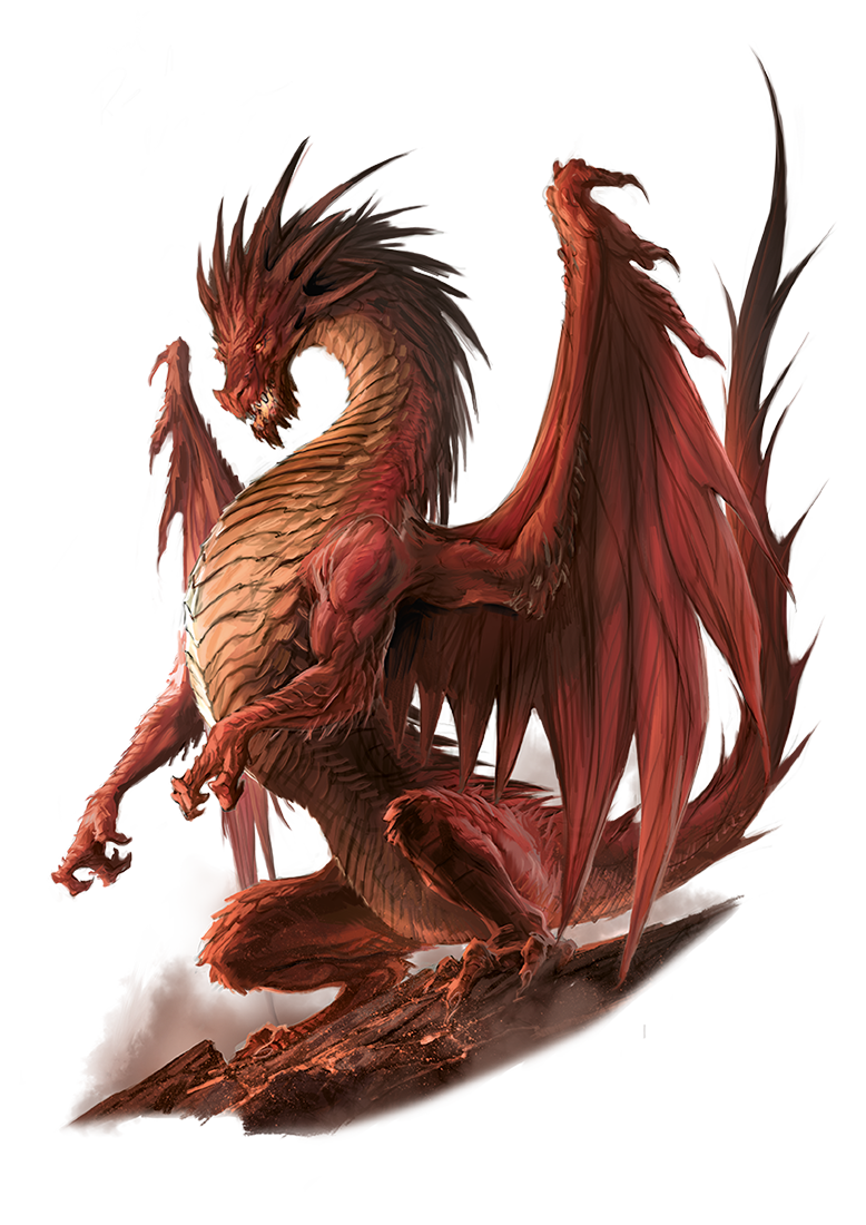 Ancient Red Dragon PNG Pic