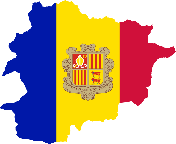 Andorra Flag PNG Isolated Image