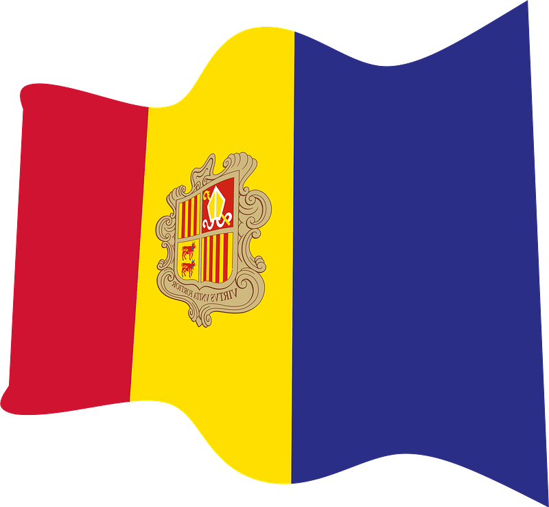 Andorra Flag Transparent PNG