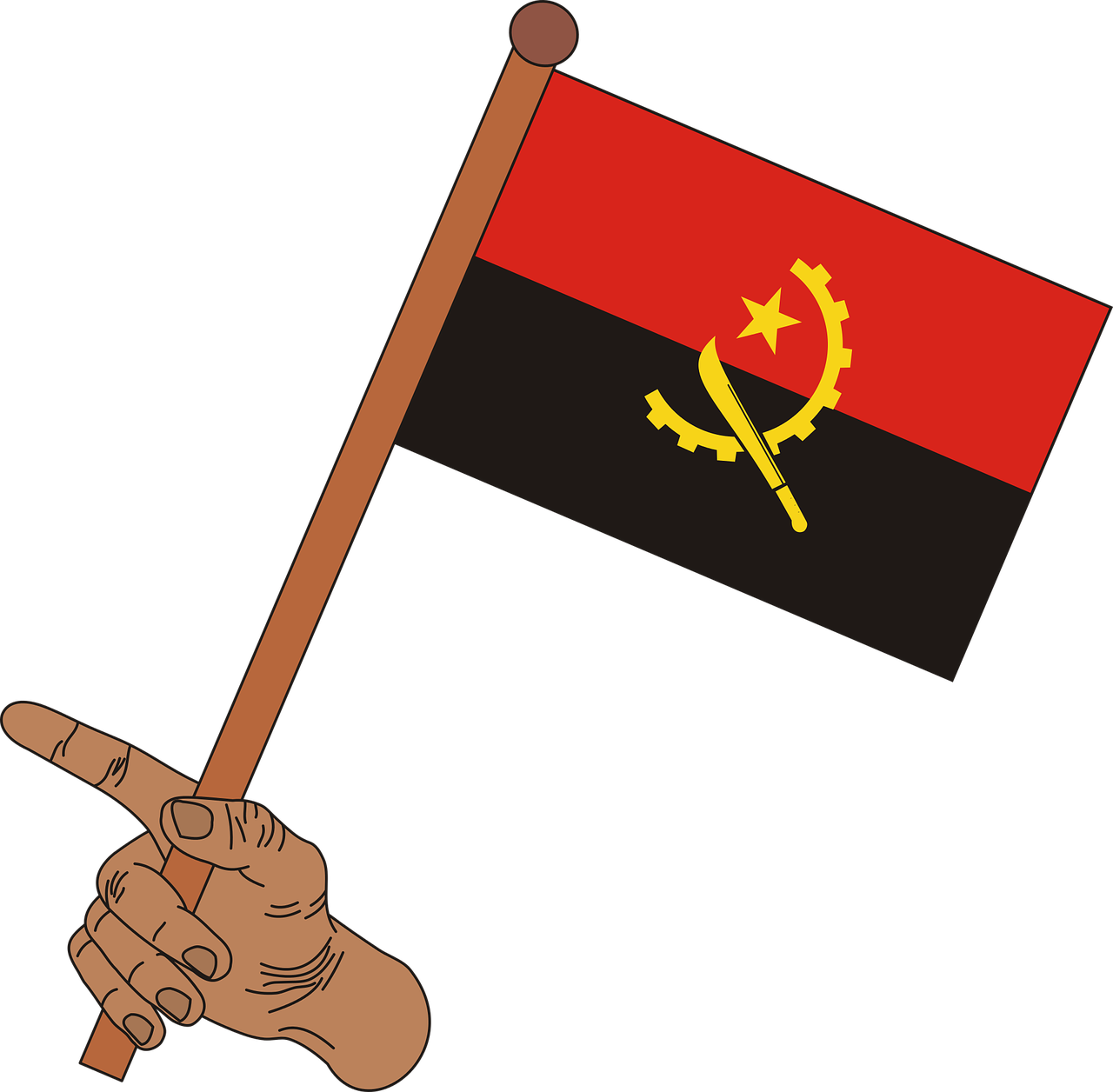 Angola Flag PNG Picture