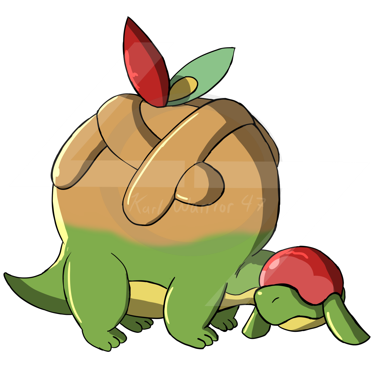 Appletun Pokemon Background Isolated PNG