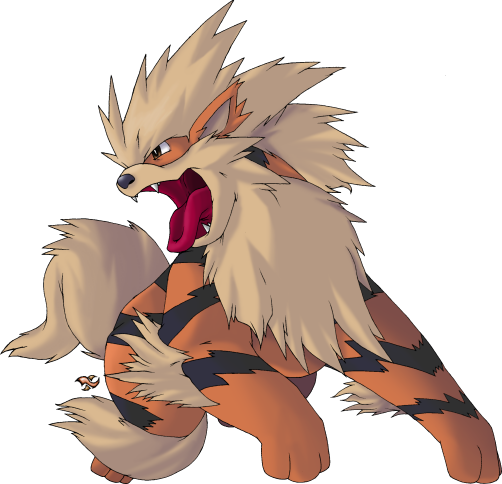 Arcanine Pokemon PNG Isolated Clipart