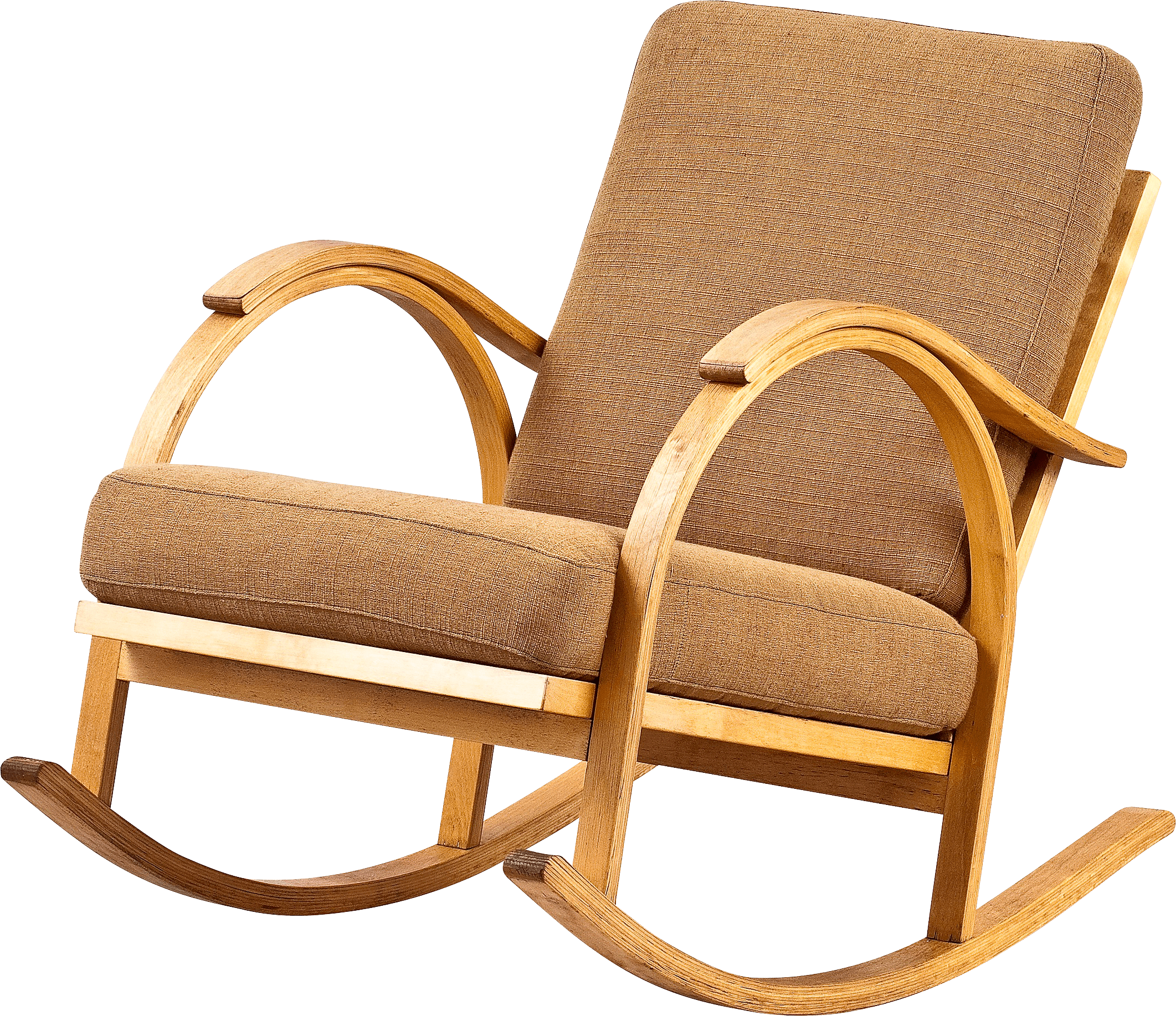 Armchair Brown Fabric PNG HD