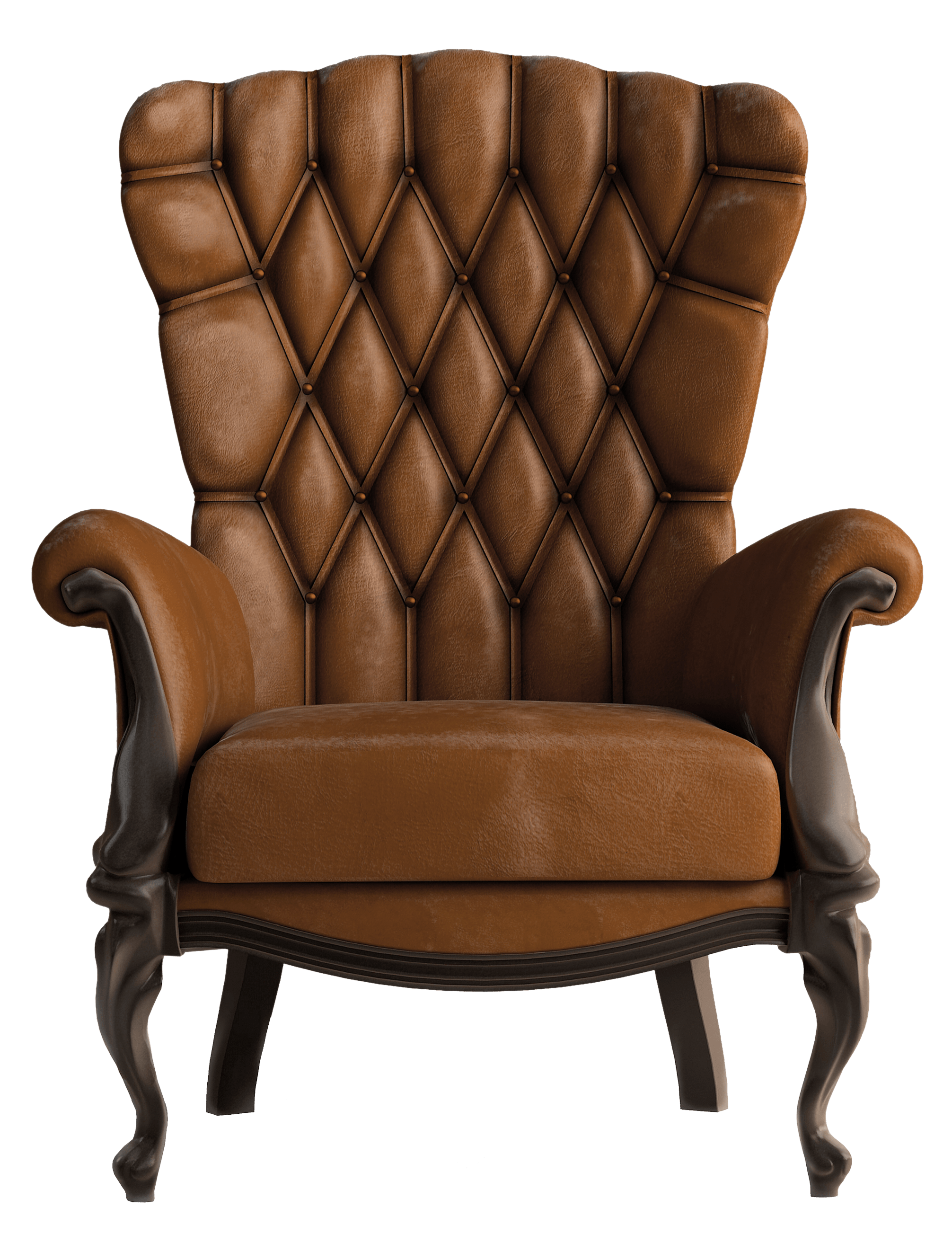 Armchair Brown Fabric PNG Pic