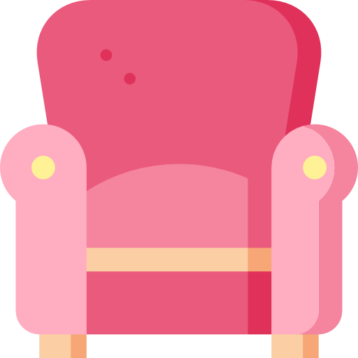 Armchair Pink PNG HD