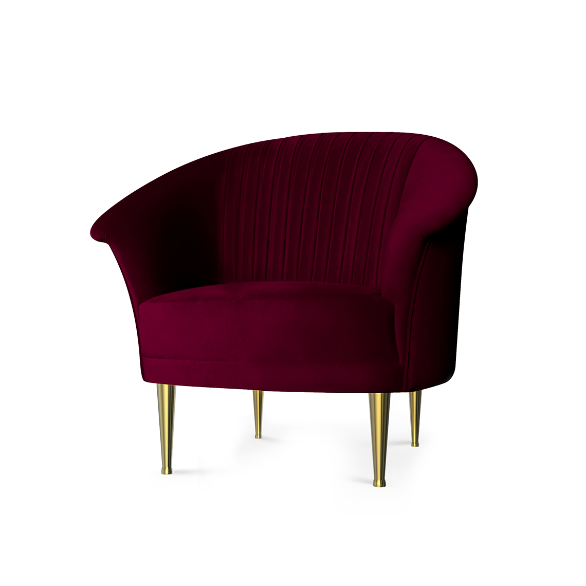 Armchair Red Modern PNG Isolated Pic