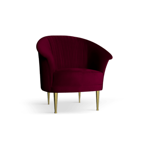 Armchair Red Modern PNG Pic