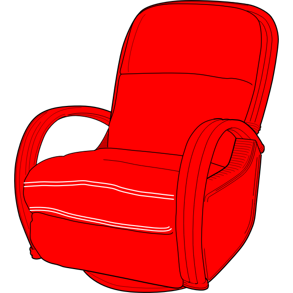 Armchair Red Modern PNG Transparent