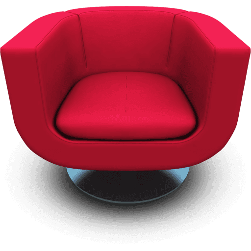 Armchair Red Modern Transparent PNG